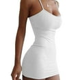 thumbnail image 1 of YDDIAN Mini Dress Sexy Bodycon Dress 2024 Summer Short Backless Spaghetti Strap Tight Dresses Party Club Dress White L, 1 of 4
