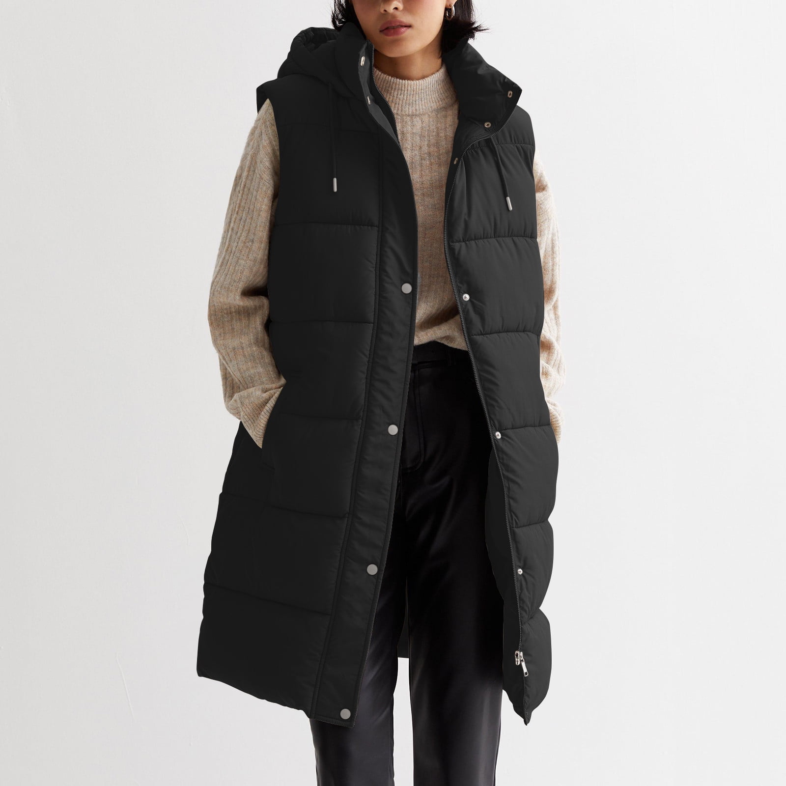 Long  Beach Wool Fur Vest Warm Vest Women's Vest Coat main image 0