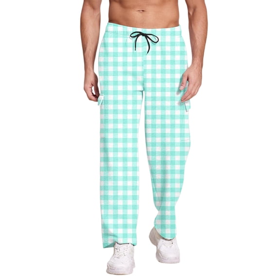 YDDIAN Pajama Pants for Men PJs Bottoms Sleepwear Lounge Pants with Pockets Light Blue M