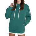 thumbnail image 1 of YDDIAN Pullover Sweatshirts for Women Oversized Long Sleeve Baggy Drawstring Hoodie Hooded Winter Cute Fashion Sweatshirts with Pockets Dark Green L, 1 of 3