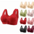 thumbnail image 1 of YDDIAN Sleep Bras For Women Front Closure Comfy Wireless Full Coverage Push Up Daisy Bras No Underwire Summer Basic Lingerie Red 40, 1 of 2