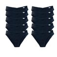 thumbnail image 1 of YDDIAN Teens Underwear Cotton Big Girls' Panties Low Rise V Waist 10-Pack Navy L, 1 of 3