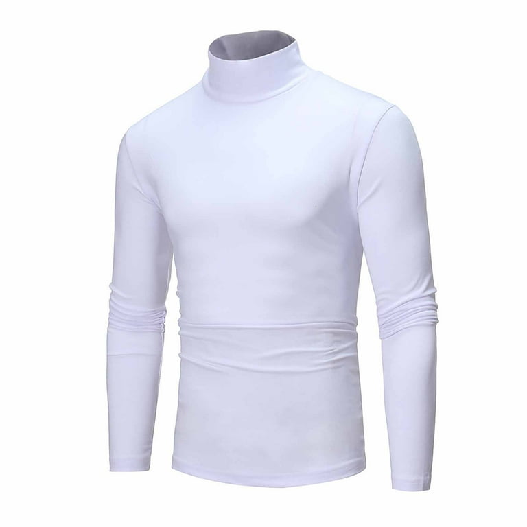 YDDIAN Turtle Neck Compression Shirt Knitted Slim Fit Long Sleeve