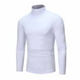 thumbnail image 1 of YDDIAN Under Armour Turtleneck Compression Shirt Mock Slim Fit Knitted Winter Turtleneck Pullover Sweater Thermal Long Sleeve Lightweight Pullover White L, 1 of 5