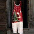YDDIAN Womens Ugly Christmas Jumpsuit Snowflake Square Neck Sleeveless