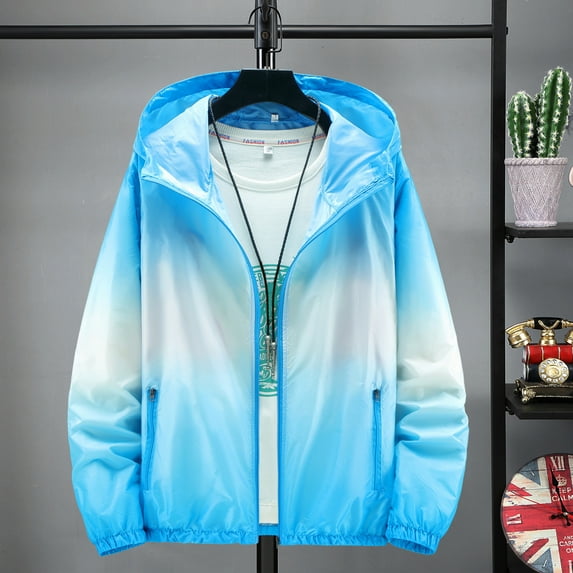 YDDIAN Womens Windbreaker Jacket Lightweight 90s Retro Wind Breakers Blue L