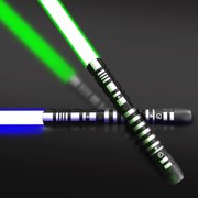 YDDSABER 2 in 1 Duel Light Sword,Dueling Light Sword,Length 78 Inch,16 Colors and 4 Modes Sound,Detachable,Rechargeable for Gift