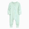 thumbnail image 1 of YDFCWX Baby Clothes for Girls Neutral Soft Romper Bodysuit Coming Home Outfit for Newborn Boys Girls Mint Green,12-18 Months, 1 of 6