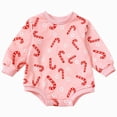thumbnail image 1 of YDFCWX Baby Coming Home Outfit Newborn Baby Boy Girl Christmas Outfit Romper Long Sleeve Bubble Bodysuit Warm Winter Romper Pink,3-6 Months, 1 of 8
