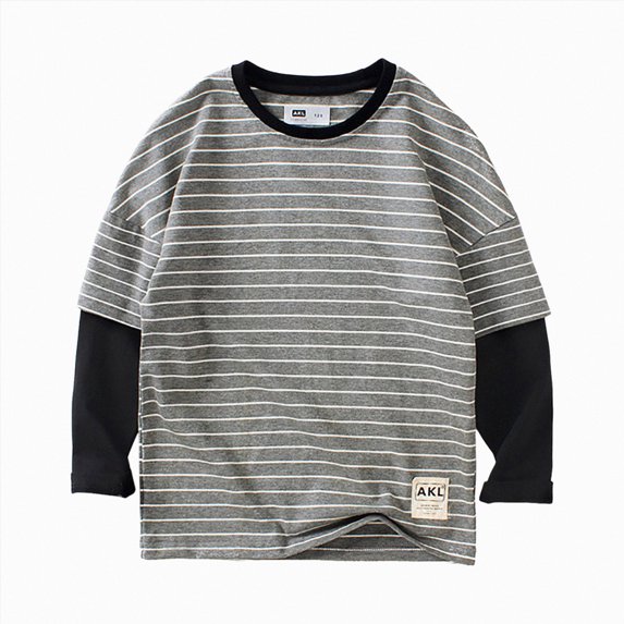 YDFCWX Boy Clothes Toddler Baby Boys Long Sleeve Shirts Raglan Shirt Baseball Tee Cotton T-Shirts Grey,8-9 Years