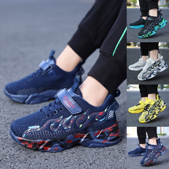 YDFCWX Boys Girls Sneakers Kids Lightweight Kids Sneakers for Boys Running Shoes Lightweight Sport Shoes for 13,Black
