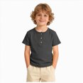 thumbnail image 1 of YDFCWX Boys Graphic Tees Cotton Boys Kids Tshirt Short Sleeve Summer Tops Clothes Tee Shirts for Toddlers Dark Gray,5-6 Years, 1 of 9