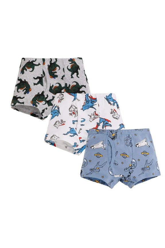 Boys Underwear Printed Boxer Briefs Kids Toddler Baby Boys Underwear Cute Cartoon Briefs Shorts Pants Cotton Underwear Trunks 3PCS for 2-3 Years,Green