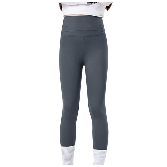 YDFCWX Girl's Leggings Pant for Kids Girls Leggings Cotton Leggings for Toddler Footless Girls Pants Stretchy Baby Girl's Pants Basic Leggings for 14-16 Years,Grey