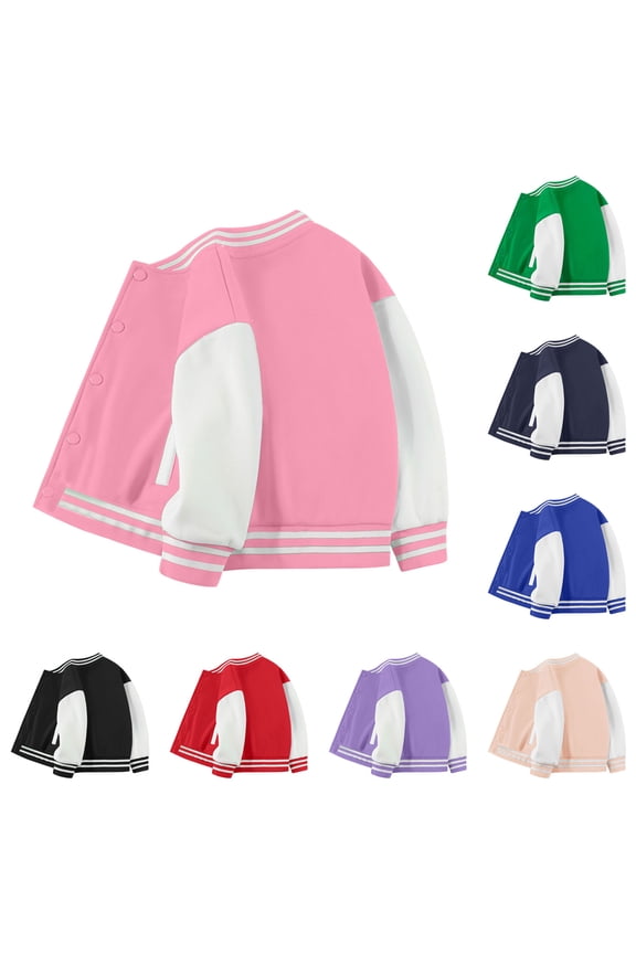 Kids Baseball Jacket Varsity Letterman Coat Fall Winter Fleece Bomber Vintage Outerwear for 11-12 Years,Green