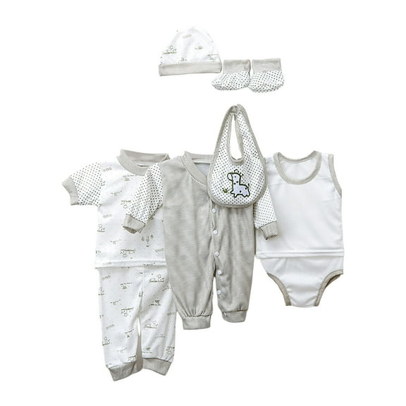 YDFCWX Layette Newborn Boy Outfits Preemie Baby Boy Girl Layette Set Baby Boys 8-Piece Cotton Bodysuits Pants Set Unisex Baby Gift Sets 0-3 Month Layette Set for 0-3 Months,Yellow