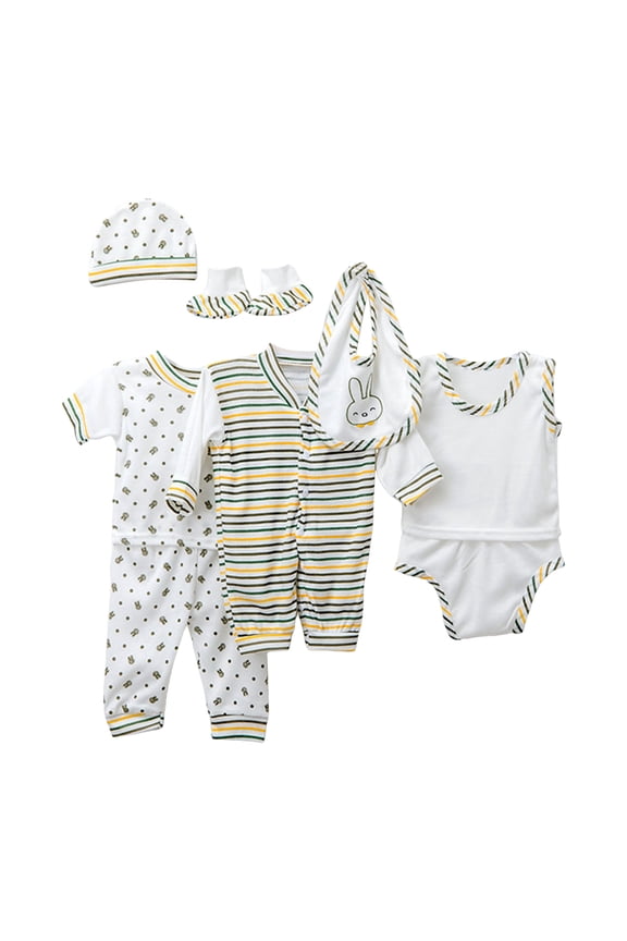 Layette Newborn Boy Set Preemie Baby Girl Boy Clothes Cotton Baby 8-Piece 3 Months Boy Girl Bodysuits Set Shower Gift Set Baby Shower Gift Set for 0-3 Months,Yellow