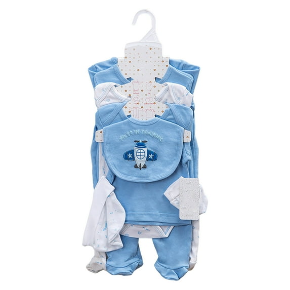 YDFCWX Layette Newborn Set Preemie Baby Boy Girl Clothes Baby 8-Piece Set 3 Months Layette Set 8PCS Set Baby Outfits Boy Gifts Layette Set for 0-3 Months,Blue