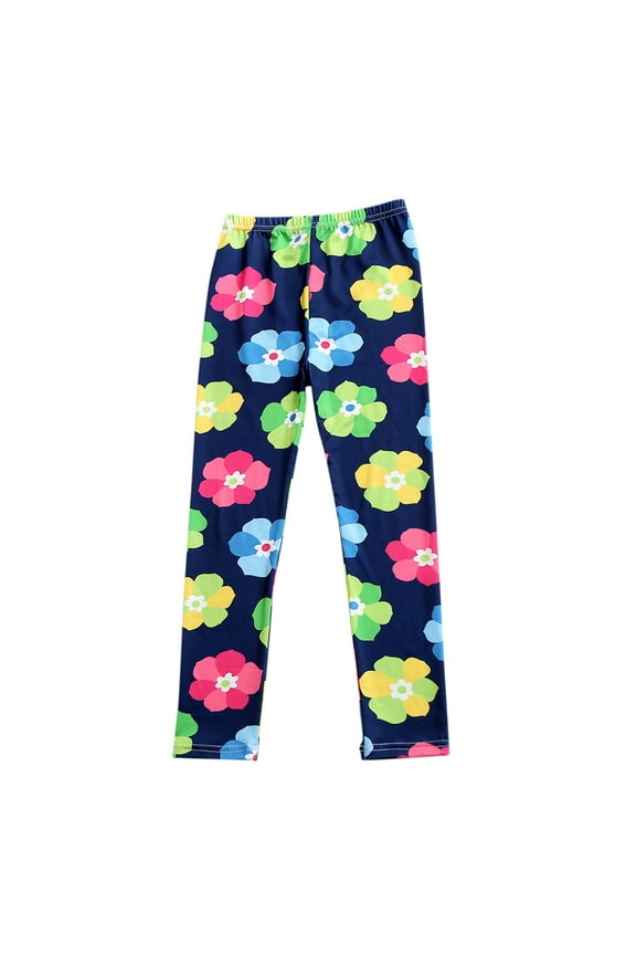 Legging Pants for Little Kids to Big Kids Leggings for Girls Soft Comfortable Leggings for Kids Ankle Length Girls Printed Leggings for 6-7 Years,Green