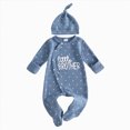 thumbnail image 1 of YDFCWX Preemie Clothes Girl Letter Embroidery Long Sleeve Jumpsuit Cute Fall Romper Bodysuit Infant Daily Outfit Blue,Newborn, 1 of 8