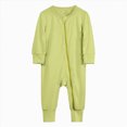 thumbnail image 1 of YDFCWX Rompers Baby Boy Newborn Infant Baby Cotton Rompers Footless Pajamas Zipper Long Sleeve Sleeper Jumpsuit,Green,18-24 Months, 1 of 4