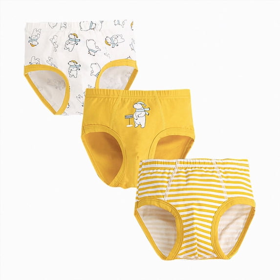 YDFCWX Toddler Boys Boxer Briefs 3PC Children Underwear Boy Baby Cartoon Dinosaur Little Boy Cotton Pants C,2-3 Years