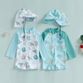 thumbnail image 1 of YDFCWX Toddler Swimsuit Boy Set Boys' Rash Guard Set 2 Piece UPF 50+ Rash Guard Swim Shirt Bathing Suit for 6-12 Months,Light Green, 1 of 8