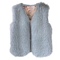 thumbnail image 1 of YDFCWXW 2025 Fashion Women Fur Vest Short Sleeveless Jacket Winter Warm Coats Outwear Comfy Soft Waistcoat Grey, S, 1 of 6