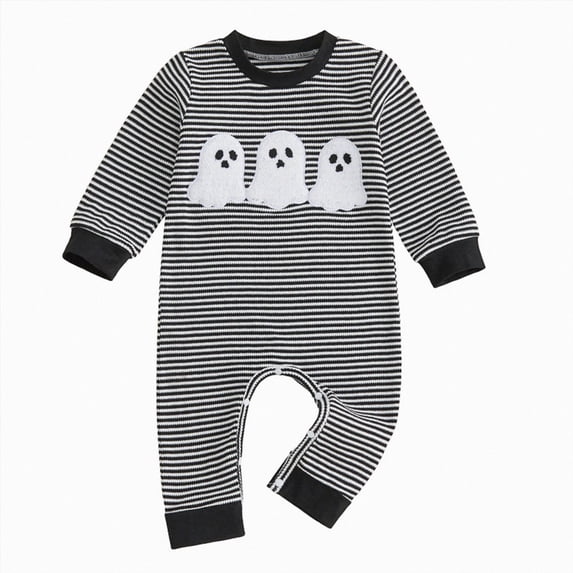 YDFCWXW Baby Girl Waffle Jumpsuit Long Sleeve Jumpsuit Baby Girl Romper Girl Winter Clothes (Black, 3-6 Months)