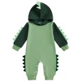 thumbnail image 1 of YDFCWXW Baby Infant Costumes Baby Outfit Hoodie Romper 3D Cartoon Cute Jumpsuit Bodysuit for Toddler Boys Girls 3-18M (Green, 3-6 Months), 1 of 6