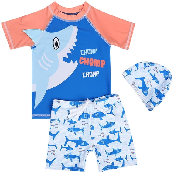YDFCWXW Baby Little Boys 2-10T Summer Swimwear Two Piece Rash Guard Bathing Suits Sun Protection Swimsuits Beachwear (Pink, 14)