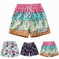 thumbnail image 1 of YDFCWXW Boy's Summer Shorts Graphic Boho Print Kids Drawstring High Waisted Shorts with Pockets (Light Blue, 5-6 Years), 1 of 7