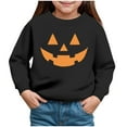 thumbnail image 1 of YDFCWXW Boys Girls Pumpkin Face Halloween Sweatshirt Long SLeeve Kids Toddler Tops (Black, 3Y), 1 of 4