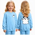thumbnail image 1 of YDFCWXW Cotton Pullover Sweatshirts for Boys & Girls Kids Long Sleeve Casual Top Soft Breathable Fabric Versatile Halloween Costume (Sky Blue, 1-2 Years), 1 of 9