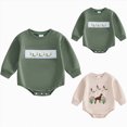 thumbnail image 1 of YDFCWXW Duck Hunting Baby Clothes, Baby Boy Mallard Duck Sweatshirt Bubble Romper, Long Sleeve Bodysuit Fall Outfit for Infants (Beige, 12-18 Months), 1 of 6