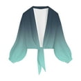 thumbnail image 1 of YDFCWXW Elegant Gradient-Tone Cardigan for Women – Lightweight Long Sleeve Chiffon Cover-Up for Casual & Dressy Outfits Mint Green, M, 1 of 6
