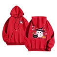 thumbnail image 1 of YDFCWXW Fall Hoodies for Women Oversized Halloween Cute Pumpkin Ghost Graphic Long Sleeve Sweatshirt With Pocket Pullover Shirt Top (Red, 3XL), 1 of 5