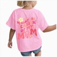 thumbnail image 1 of YDFCWXW Girls Short Sleeve Letter Graphic Tees Summer Casual Tops (Pink, 9-10 Years), 1 of 6