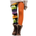 thumbnail image 1 of YDFCWXW Halloween Leggings for Women Tummy Control Monster Pumpkin Printed Stretchy Leggings Yoga Pants Tights (Black, XXL), 1 of 6
