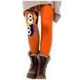 thumbnail image 1 of YDFCWXW Halloween Leggings for Women Tummy Control Monster Pumpkin Printed Stretchy Leggings Yoga Pants Tights (Orange, L), 1 of 6