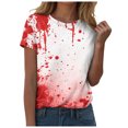thumbnail image 1 of YDFCWXW Halloween Shirts for Women Halloweens Graphic Tees Tops Womens Clothing Red, XL, 1 of 6