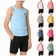 thumbnail image 1 of YDFCWXW Kids Boys Workout Tank Top Sports Baselayer Sleeveless Gym Training Tee Tops Activewear (Pink, 5-6 Years), 1 of 9