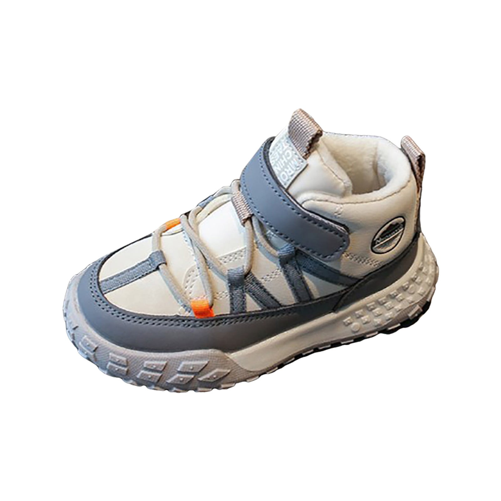 YDFCWXW Kids Hiking Boots Waterproof Girls Hiking Boots Durable TPR Traction Outsole Girls Hiking Shoes Anti-Skid Athletic Hook and Loop Closure Kids Hiking Shoes for Outdoor (Grey, 1)