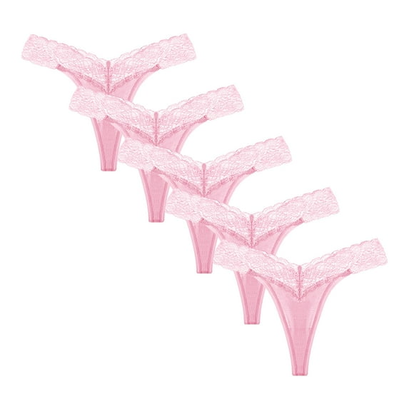 YDFCWXW Sexy G String Thong for Women Underwear Thongs Breathable Panties Pink, XXL