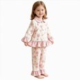 thumbnail image 1 of YDFCWXW Toddler Girl Clothes Winter Spring, Tunic Shirt Ruffle Pants, 2 Set, Gift, Pototshoot Daily (Red, 3-4 Years), 1 of 6