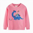 thumbnail image 1 of YDFCWXW Toddler Girls Cotton Graphic Crewneck Long Sleeve Pullover Tee Tops Cartoon Applique Winter Sweatshirts (Pink, 4-5 Years), 1 of 9