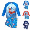thumbnail image 1 of YDFCWXW Toddlers and Baby Boys' 2-Piece Swimsuit Trunk Rashguard Set Swimwear Bathing Suit Sunsuit Swim Shirt UPF 50+ (Red, 3-4 Years), 1 of 6