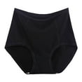 thumbnail image 1 of YDFCWXW Underwear for Women Ribbed Panties Briefs High Wight Soft Briefs Full Coverage Ladies Underpants (Black, 3XL), 1 of 9
