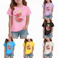 thumbnail image 1 of YDFCWXW Watermelon Pattern Cute Summer Baby Toddler Kids Girl Boy T-Shirt (Yellow, 7-8 Years), 1 of 4