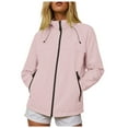 thumbnail image 1 of YDFCWXW Waterproof Rain Jacket Women Lightweight Raincoat for Women Packable Hooded Windbreaker for Outdoor Travel Hiking Pink, M, 1 of 8